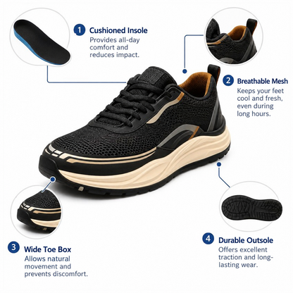 Unisex's Orthopedic Comfort Shoes for All-Day Walking, Knee & Back Pain Relief