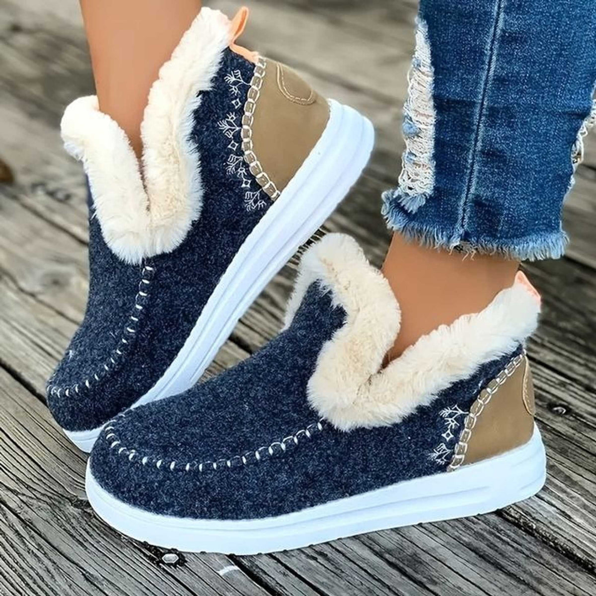 Ultra-Comfort Fleece Slip-On Boots
